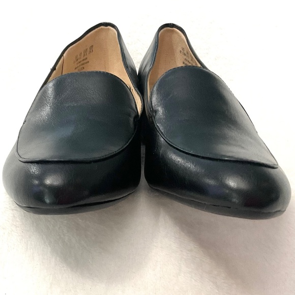 BLACK CASUAL MINIMALIST COMFORT SLIP ON CHUNKY BLOCK HEEL DRESSY LOAFER SZ 8.5M - Picture 6 of 12